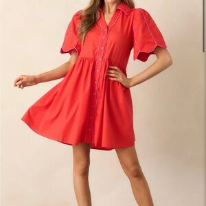 Red Dress Boutique Red Button-Up Dress